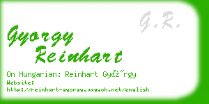 gyorgy reinhart business card